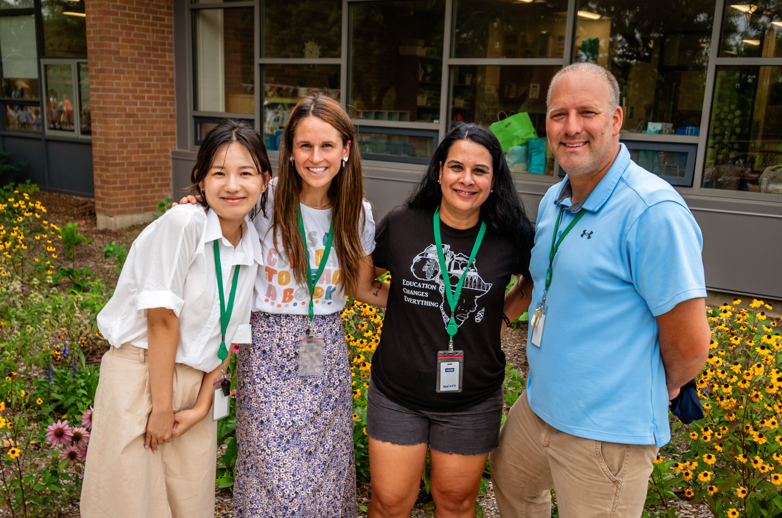 teachers are excited while talking with a student